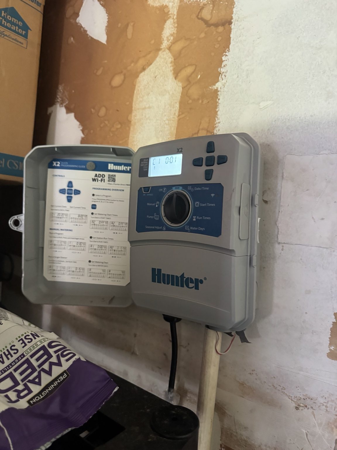 Hunter irrigation controller documented during sprinkler wiring diagnosis in Royal Oak Michigan