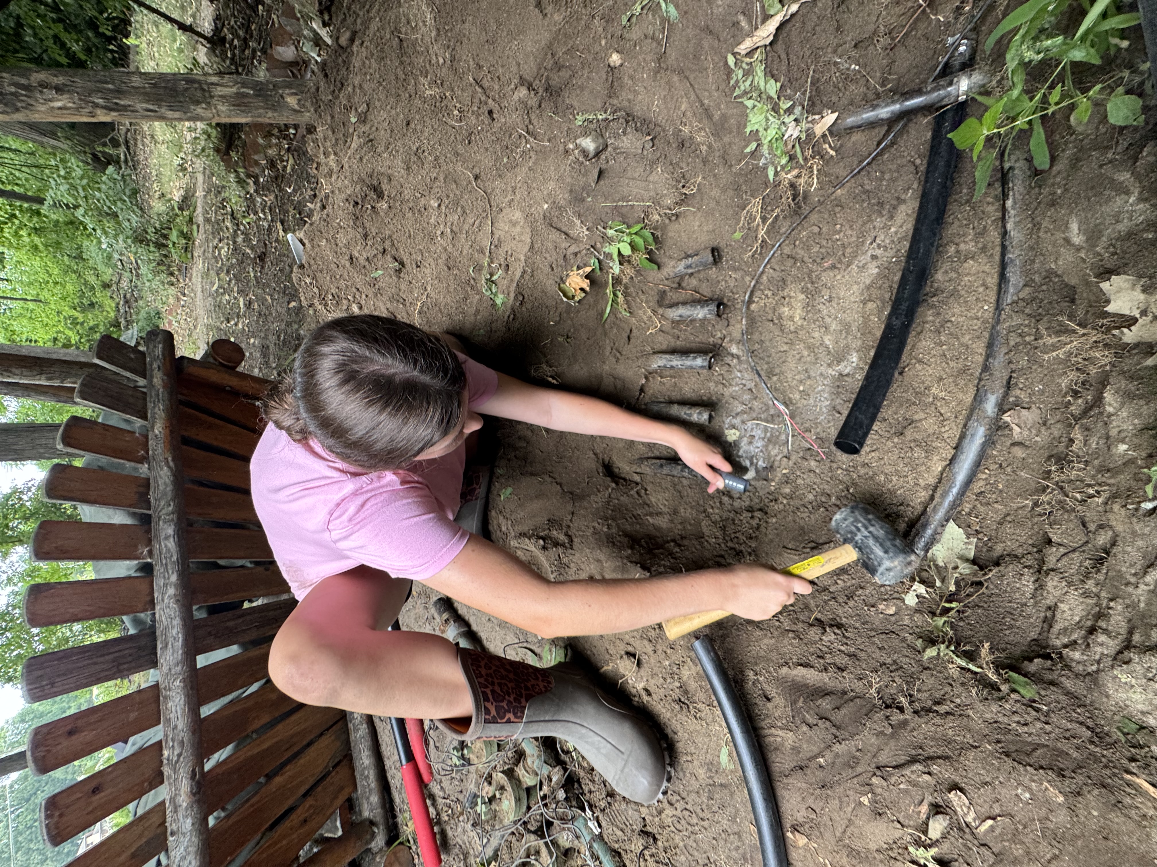 During Repair project image for Shelby Township Sprinkler System Revamp: Complete 9-Valve Manifold Replacement, Wire Tracking & Irrigation Repair