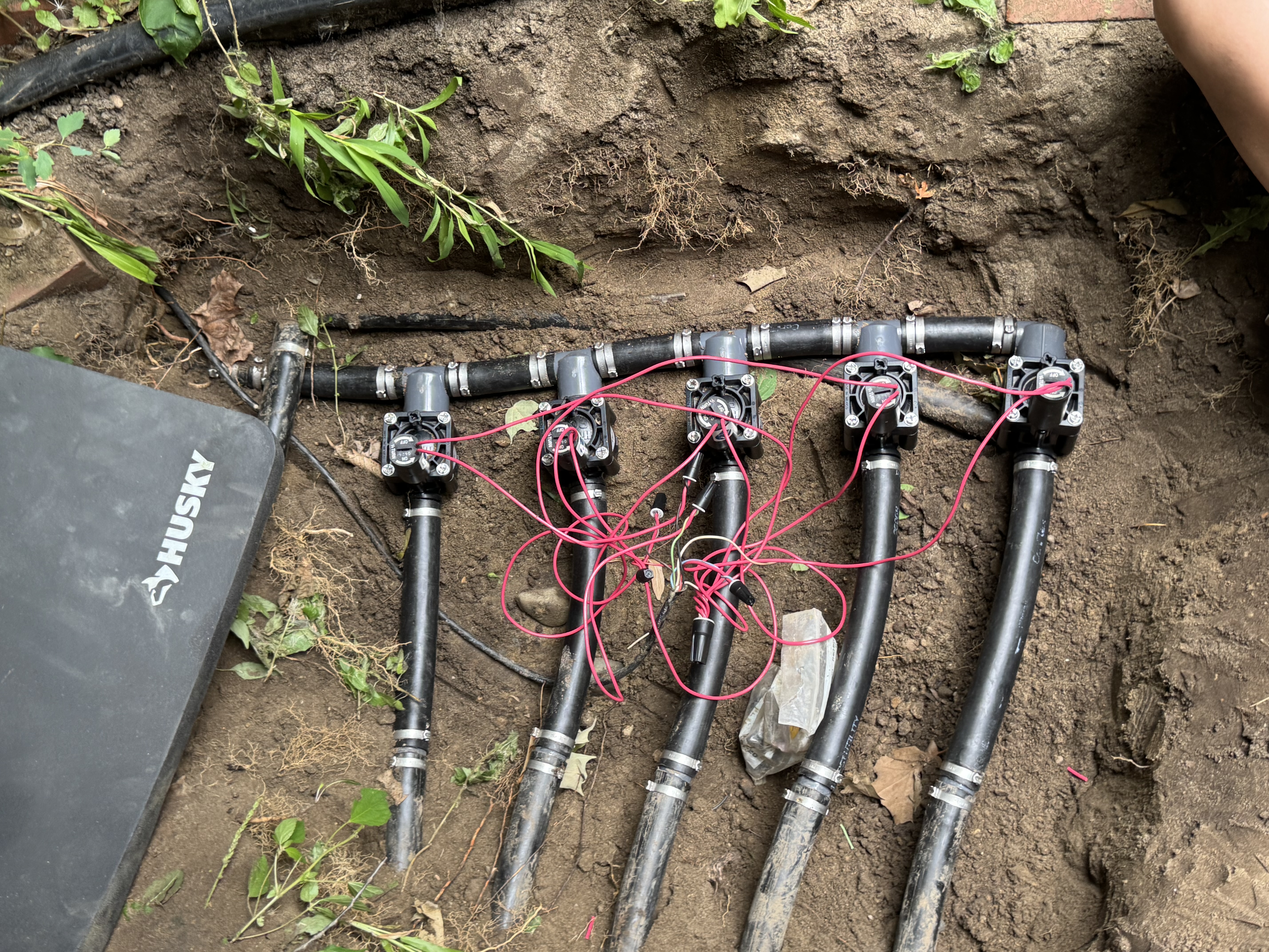 During Repair project image for Shelby Township Sprinkler System Revamp: Complete 9-Valve Manifold Replacement, Wire Tracking & Irrigation Repair