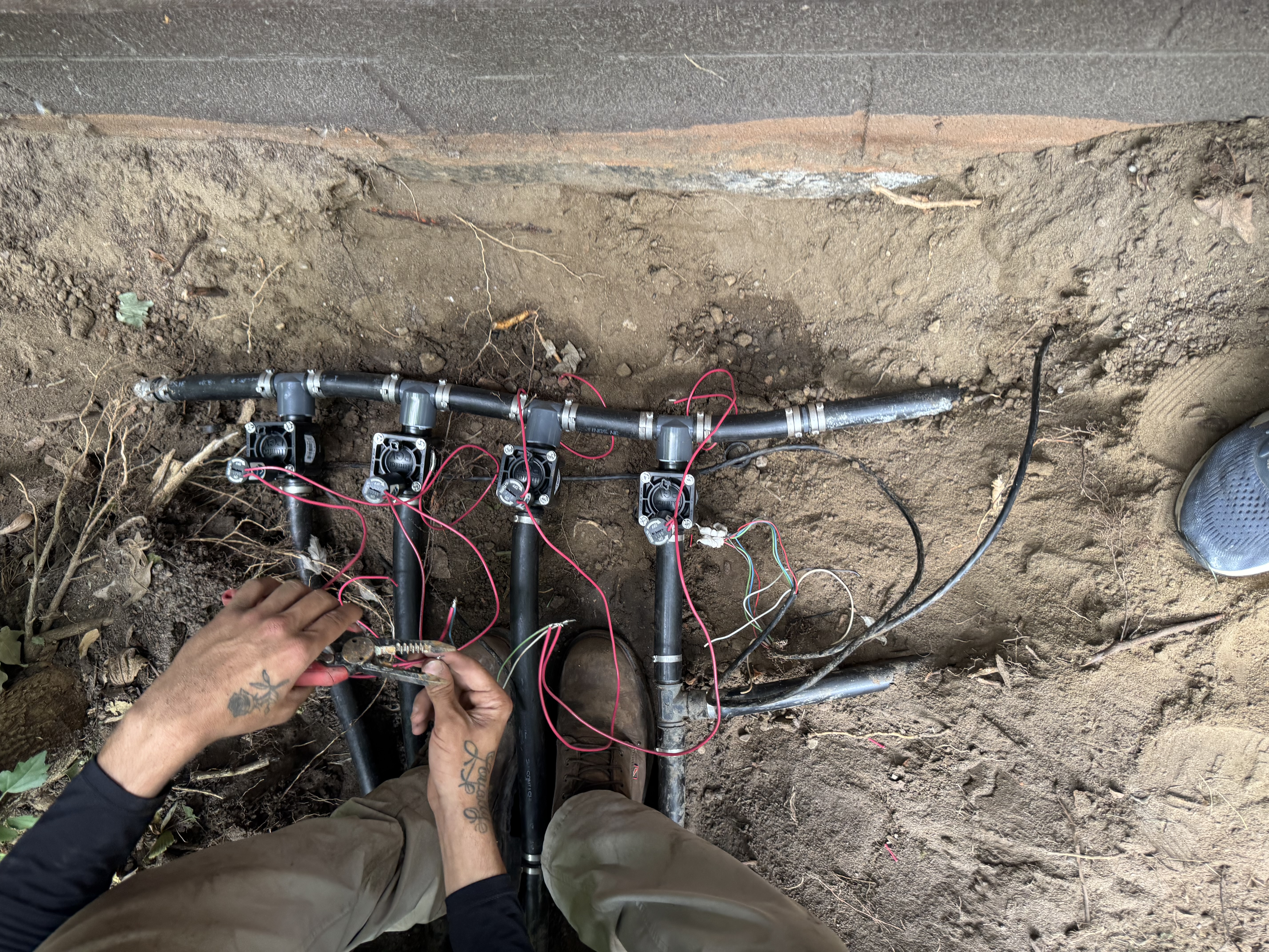 During Repair project image for Shelby Township Sprinkler System Revamp: Complete 9-Valve Manifold Replacement, Wire Tracking & Irrigation Repair