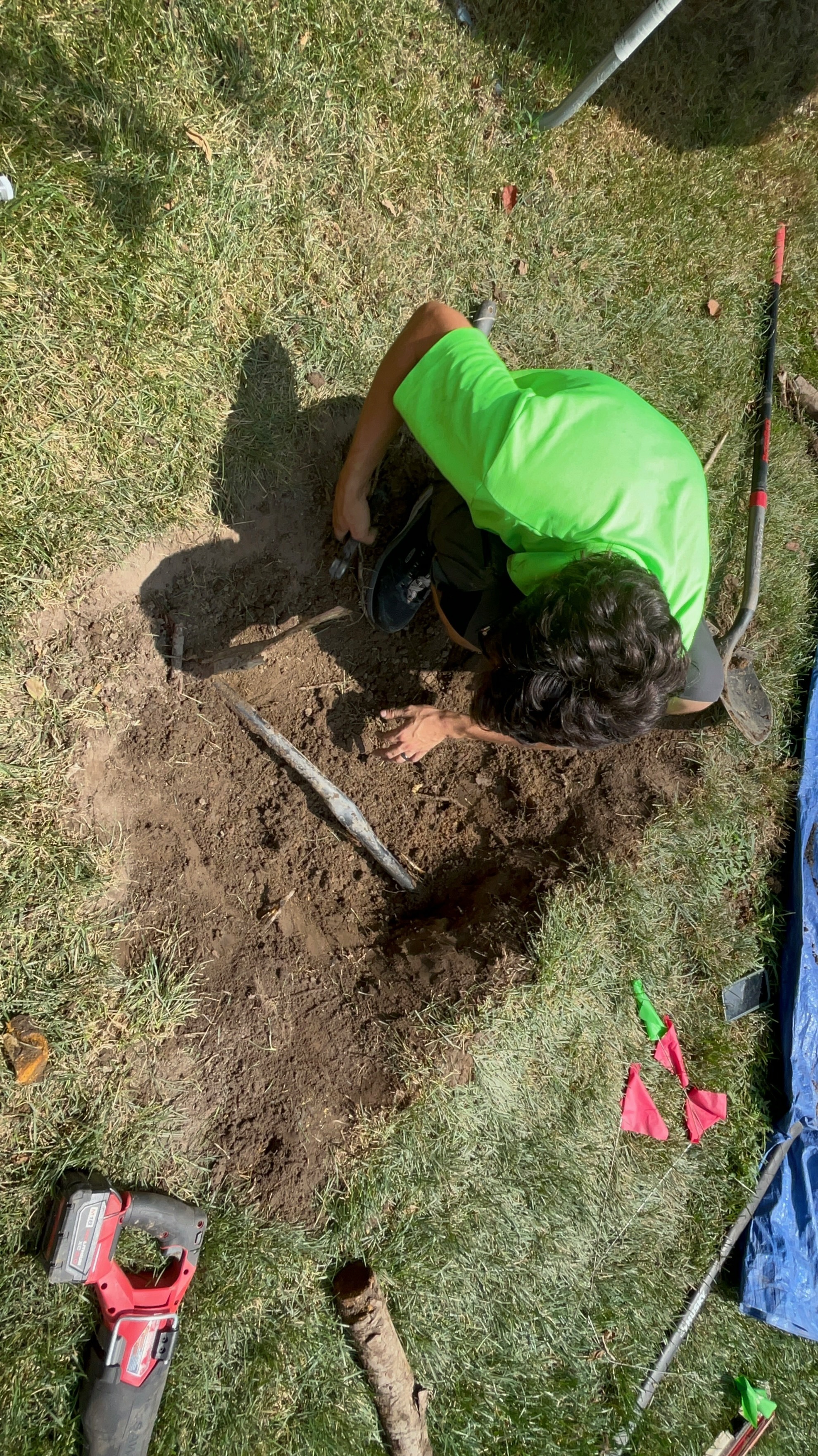 During Repair project image for Thinking About Switching Sprinkler Companies? What Michigan Homeowners Should Expect